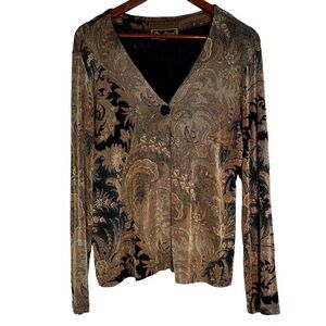Vintage Mirasol Women’s Boho Slinky Knit Cardigan Medium Boho Whimsygoth